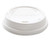 Plastic Domed Uni-lid White
