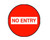 Sign NO ENTRY Red Text & Circle Dia 400mm