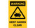 S/A Label - Warning Keep Hands Clear - 100x150mm