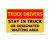 Sign PVC - Truck Drivers Must Wait 450x300mm