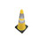 Safety Traffic Cone Yellow Black Base