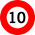 Sign ALU - Speed 10KPH 600mm