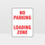 Sign ACM - Loading Zone - 300x450mm