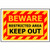 Sign ACM - Restricted Area Keep Out 340x140mm