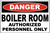 Sign ACM - Danger Boiler Room 450x300mm