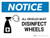 Sign ACM - All Vehicles Must Disinfect Wheels 240x340mm