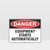 Sign S/A - Danger Machine Starts Auto - 250x170mm