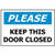 Sign ACM - Please Keep This Door Closed 340x240mm