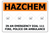 Sign ACM - Hazchem Class 2,3,6&8 600x400mm