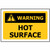 Safety Sign ACM Caution Hot Surface 250mmx35mm