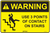 Sign ACM - Warning 3 Points of Contact Stairs 450x300mm