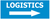 Sign ACM - Logistics Arrow - Blue/White - 400x150mm
