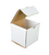 Box Small Cube Flip Lid White 70x70x70mm
