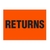 Label 148x210mm Ptd Return Fluro Orange 76C 500/Roll