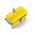 Window Bucket with Wheels & Trays 22L - Yellow