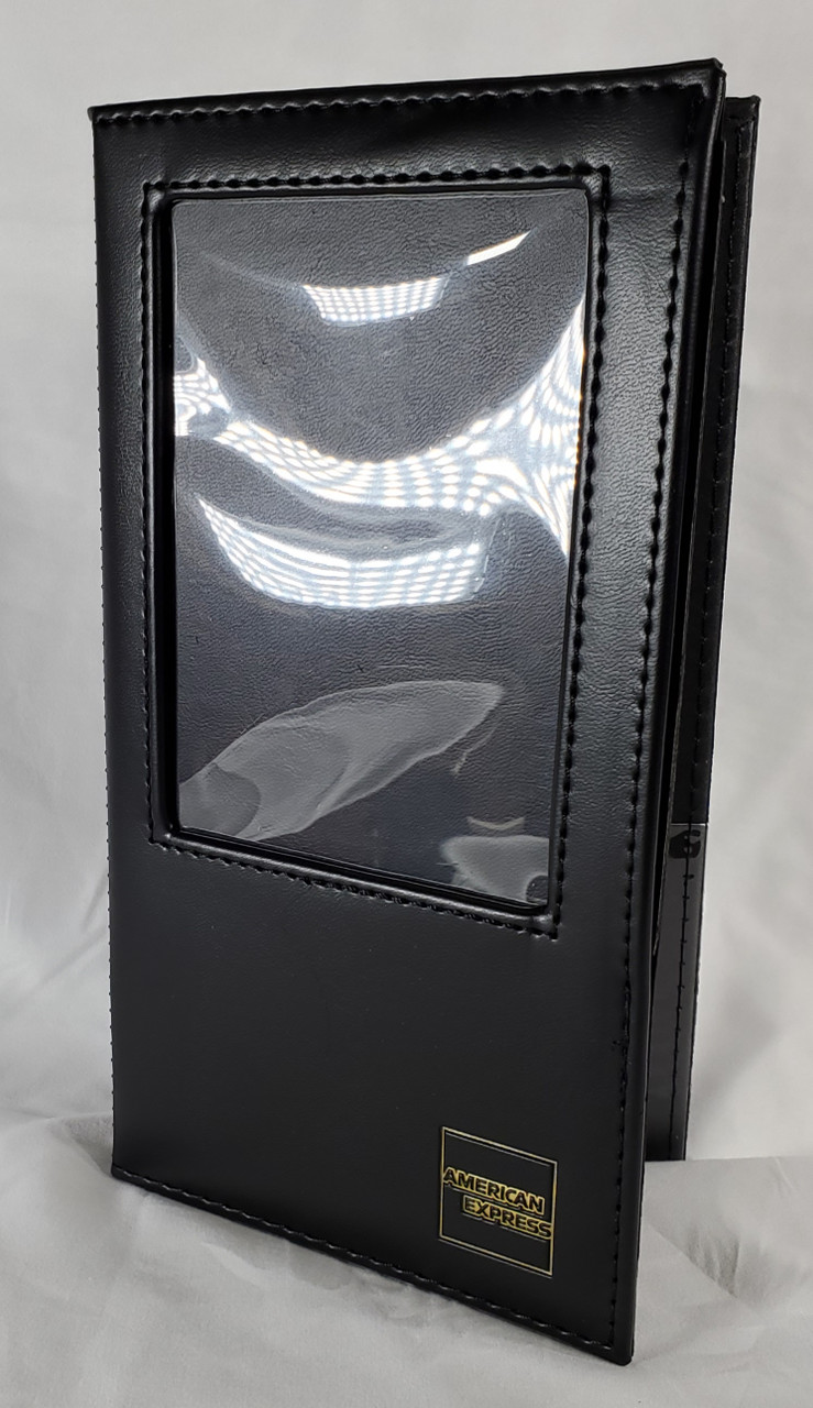 American Express Premium Restaurant Window Black Gold Double Panel