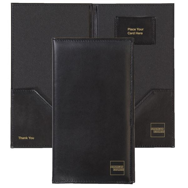 AMEX Premium French Turned Black Gold Check Presenters