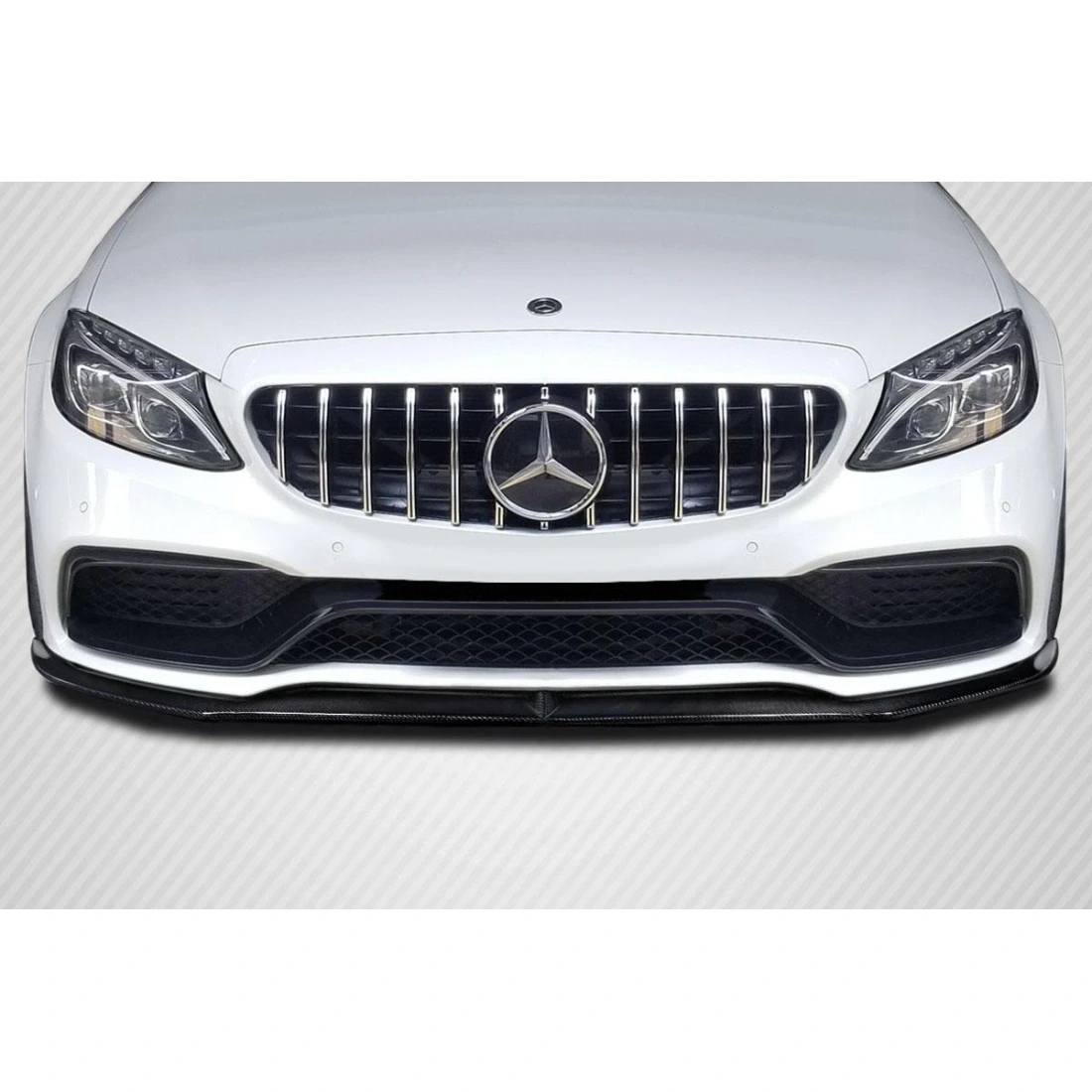 mercedes benz c class coupe front bumper lip 2015-2018 Power Carbon Fiber Cmst tuning