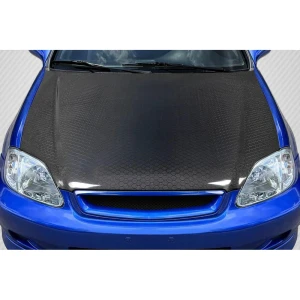 1999-2000 Honda Civic OEM Look Carbon Fiber Hood - image 1