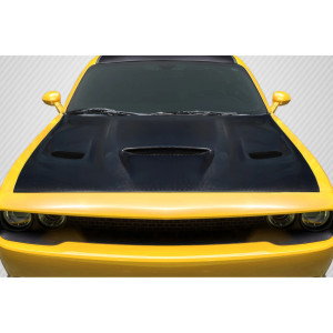 2008-2023 Dodge Challenger Carbon Creations Geo6ix Dritech Hellcat Look Hood - 1 Piece - image 1