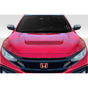 2016-2021 Honda Civic Duraflex V2 Type R Look Hood - 1 Piece - image 1