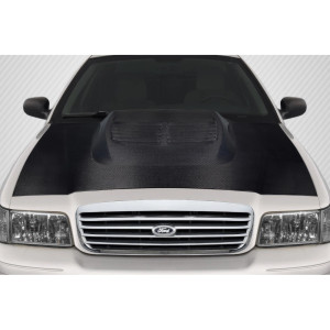 1998-2011 Ford Crown Victoria Carbon Creations GT500 Look Hood - 1 Piece - image 1 1998-2011 Ford Crown Victoria Carbon Creations GT500 Look Hood - 1 Piece - image 1