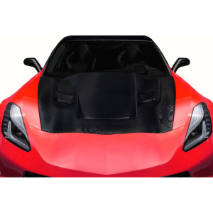 2014-2019 Chevrolet Corvette C7 Carbon Creations Eagle Eye Hood - 1 Piece - image 1
