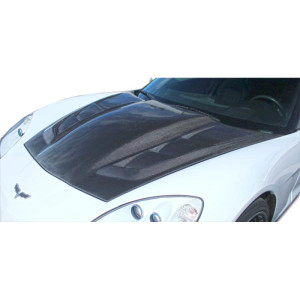 2005-2013 Chevrolet Corvette C6 Carbon Creations DriTech H-Design Hood - 1 Piece - image 1 2005-2013 Chevrolet Corvette C6 Carbon Creations DriTech H-Design Hood - 1 Piece - image 1