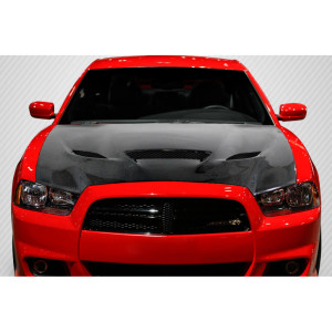 2011-2014 Dodge Charger DriTech Hellcat Look Hood - 1 Piece - image 1