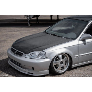 1999-2000 Honda Civic Dritech OEM Look Hood - 1 Piece - image 1