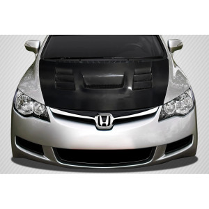 2006-2011 JDM Honda Civic 4DR Carbon Creations DriTech Supremo Hood - 1 Piece - image 1 2006-2011 JDM Honda Civic 4DR Carbon Creations DriTech Supremo Hood - 1 Piece - image 1