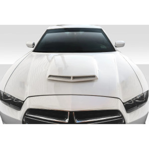 2011-2014 Dodge Charger Duraflex TA Look Hood - 1 Piece - image 1