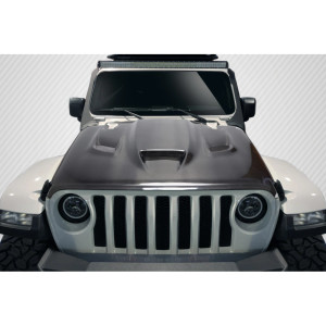 2018-2025 Jeep Wrangler JL Gladiator JT Carbon Creations Hellcat Look Hood - 1 piece - image 1 2018-2025 Jeep Wrangler JL Gladiator JT Carbon Creations Hellcat Look Hood - 1 piece - image 1