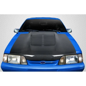 1987-1993 Ford Mustang GT500 V2 Carbon Fiber Hood - image 1