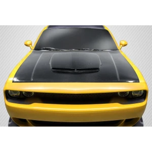 2008-2023 Dodge Challenger TA Look Carbon Fiber Hood - image 1