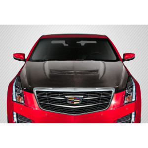 2012-2019 Cadillac ATS Carbon Creations V Look Hood - 1 Piece - image 1