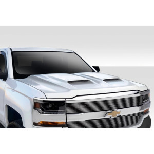 2016-2018 Chevrolet Silverado Duraflex Dual Ram Air Hood - 1 Piece - image 1 2016-2018 Chevrolet Silverado Duraflex Dual Ram Air Hood - 1 Piece - image 1