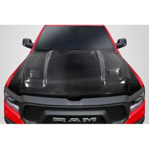 2019-2025 Dodge Ram Rebel Look Carbon Fiber Hood - image 1