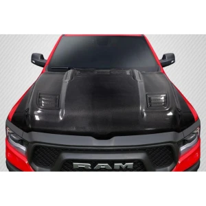 2019-2025 Dodge Ram Rebel Look Carbon Fiber Hood - image 1