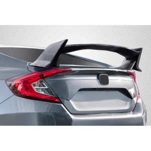 2006-2015 Honda Civic 4DR Sedan Carbon Creations Type R Look Rear Wing Spoiler - 1 Piece - image 1 2006-2015 Honda Civic 4DR Sedan Carbon Creations Type R Look Rear Wing Spoiler - 1 Piece - image 1