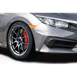 2016-2018 Honda Civic 2DR 4DR Duraflex HFP Look Front Lip Add On - 2 Piece (S) - image 1