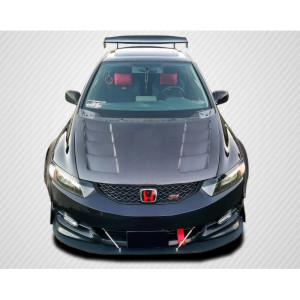 2006-2011 Honda Civic 2DR Carbon Creations Circuit Hood - 1 Piece - image 1 2006-2011 Honda Civic 2DR Carbon Creations Circuit Hood - 1 Piece - image 1