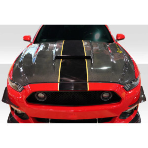 2015-2017 Ford Mustang Carbon Creations CVX Hood - 1 Piece - image 1