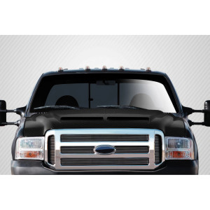 1999-2007 Ford Super Duty F250 F350 F450 F550 / 2000-2005 Ford Excursion Carbon Creations CVX Hood - 1 Piece - image 1 1999-2007 Ford Super Duty F250 F350 F450 F550 / 2000-2005 Ford Excursion Carbon Creations CVX Hood - 1 Piece - image 1