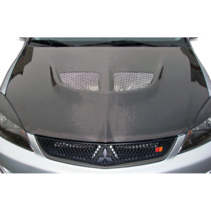 2004-2007 Mitsubishi Lancer Evo Hood - 1 Piece - image 1