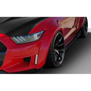 2015-2017 Ford Mustang Duraflex Grid Wide Body Front Fender Flares - 4 Piece - image 1