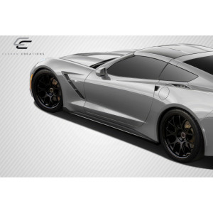 2014-2019 Chevrolet Corvette C7 Carbon Creations GT Concept Side Splitters - 2 Piece - image 1