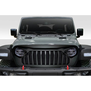 2018-2025 Jeep Wrangler JL Gladiator JT Duraflex Predator Grille - 1 Piece - image 1 2018-2025 Jeep Wrangler JL Gladiator JT Duraflex Predator Grille - 1 Piece - image 1