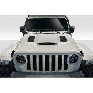 2018-2025 Jeep Wrangler JL Gladiator JT Duraflex Vortex Look Hood - 1 Piece - image 1