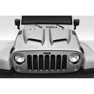 2007-2018 Jeep Wrangler JK Duraflex Rage Hood - 1 Piece - image 1